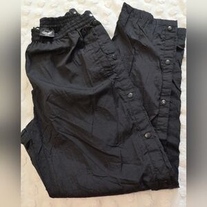Pace Setter Vintage Black Snap Side Track Pants L